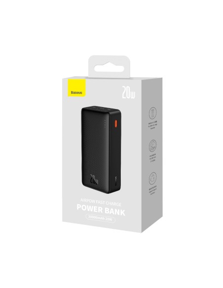 
Nešiojamoji baterija 20W 30000mAh USB-A USB-C AirPow greito įkrovimo su 30 cm USB-C laidu - juoda
