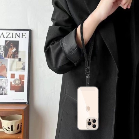 
Išmaniojo telefono dėklo virvelė riešo telefonui - juoda
