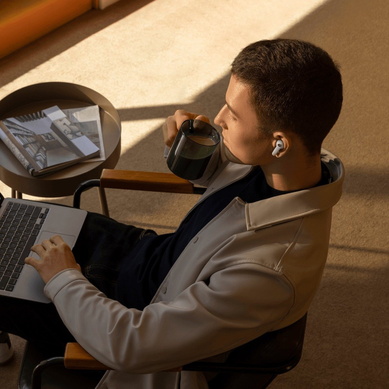 Storm 1 Bluetooth 5.2 TWS į ausis įdedamos belaidės ausinės su ANC/ENC baltos spalvos