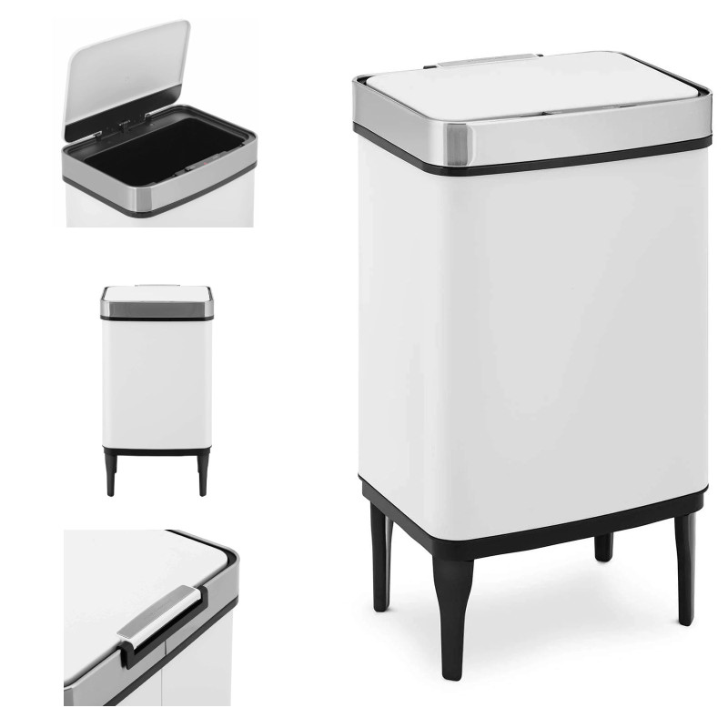 Automatinė šiukšlių dėžė ant kojų 45 l - balta Automatinė šiukšlių dėžė ant kojų 45 l - balta