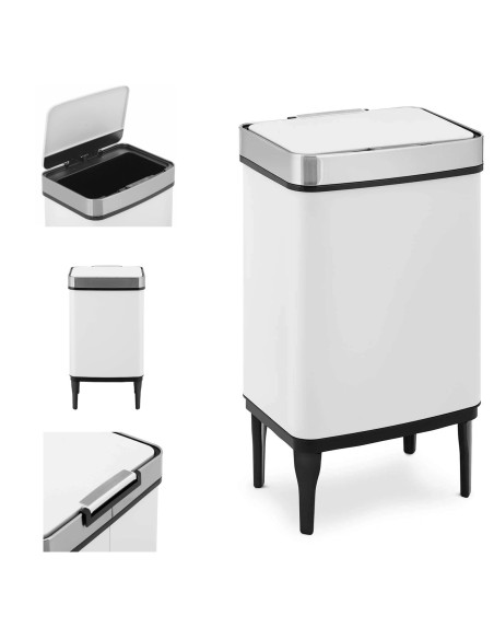 Automatinė šiukšlių dėžė ant kojų 45 l - balta Automatinė šiukšlių dėžė ant kojų 45 l - balta