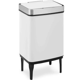 Automatinė šiukšlių dėžė ant kojų 45 l - balta