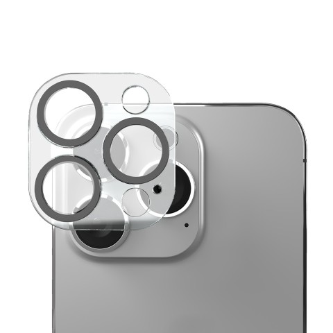 
iPhone 14 Pro / 14 Pro Max D3O grūdintas stiklas su kamera ir salele
