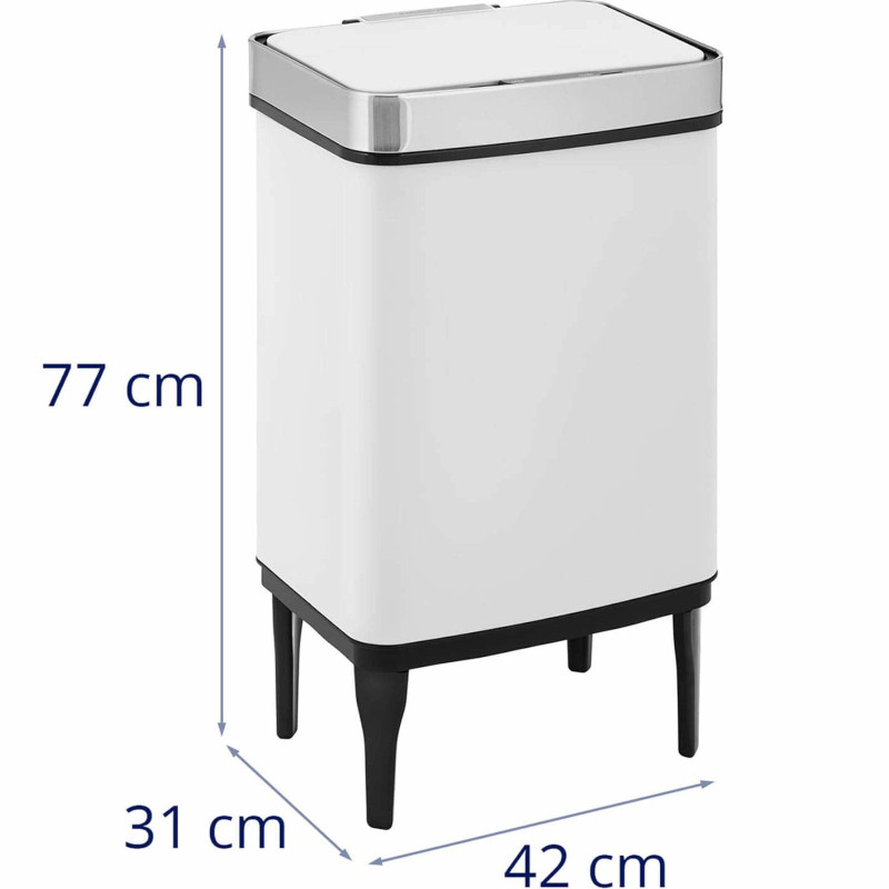 Automatinė šiukšlių dėžė ant kojų 45 l - balta