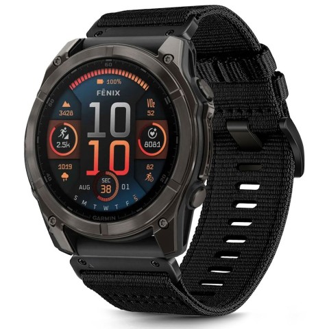 
Nailoninis dirželis Garmin Fenix 51mm telefonui – juodas
