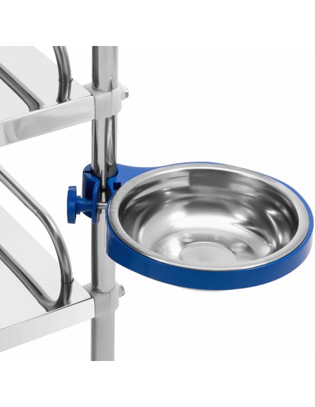 Kosmetinio gydymo laboratorinis vežimėlis iš plieno 3 lentynos 2 stalčiai 71 x 63 x 86 cm 15 kg Kosmetinio gydymo laboratorinis vežimėlis iš plieno 3 lentynos 2 stalčiai 71 x 63 x 86 cm 15 kg