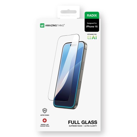 
Grūdintas stiklas iPhone 16 Radix Full Glass
