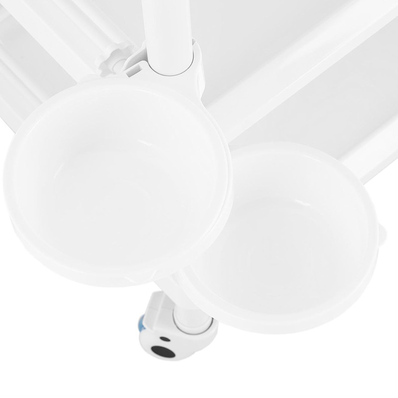 Kosmetinių procedūrų laboratorinis vežimėlis su 3 lentynomis 60 x 36 x 99 cm 30 kg