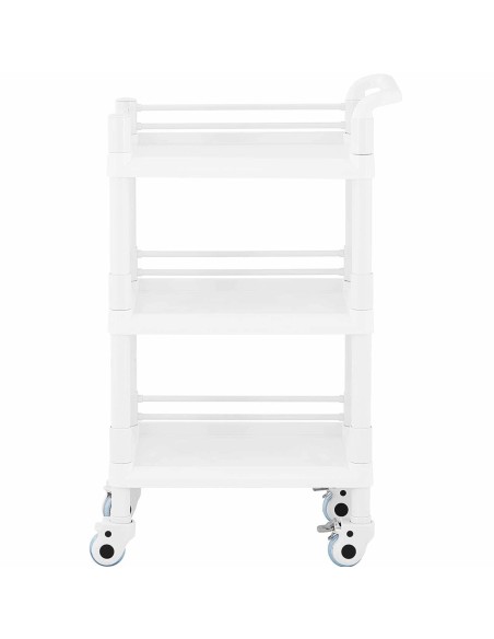 Kosmetinių procedūrų laboratorinis vežimėlis su 3 lentynomis 60 x 36 x 99 cm 30 kg