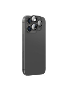 
Grūdintas stiklas iPhone 16 Pro / 16 Pro Max kameros salai – juodas
