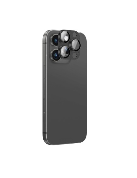 
Grūdintas stiklas iPhone 16 Pro / 16 Pro Max kameros salai – juodas
