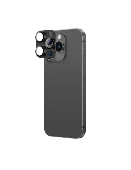 
Grūdintas stiklas iPhone 16 Pro / 16 Pro Max kameros salai – juodas
