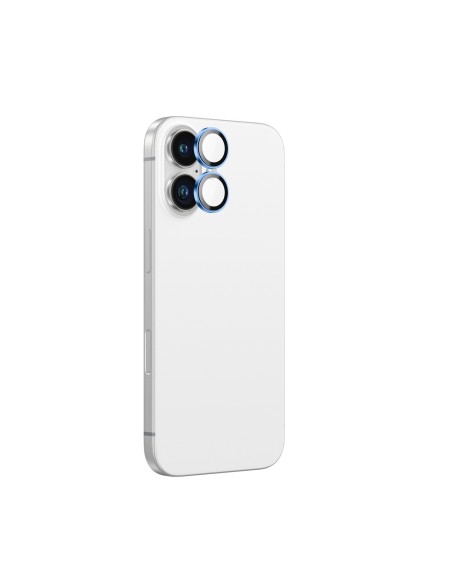
Grūdintas stiklas su kameros objektyvo rėmeliu, skirtas „iPhone 16 / 16 Plus“ – mėlynas
