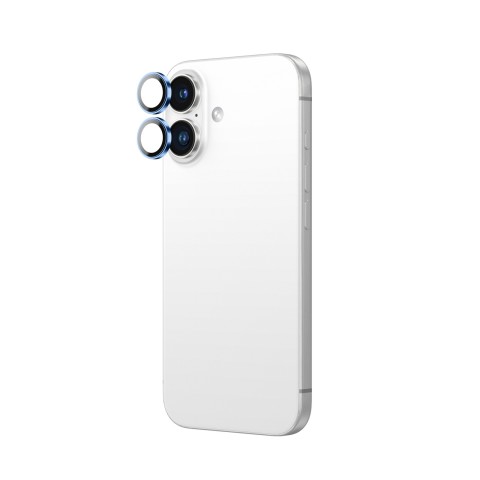 
Grūdintas stiklas su kameros objektyvo rėmeliu, skirtas „iPhone 16 / 16 Plus“ – mėlynas
