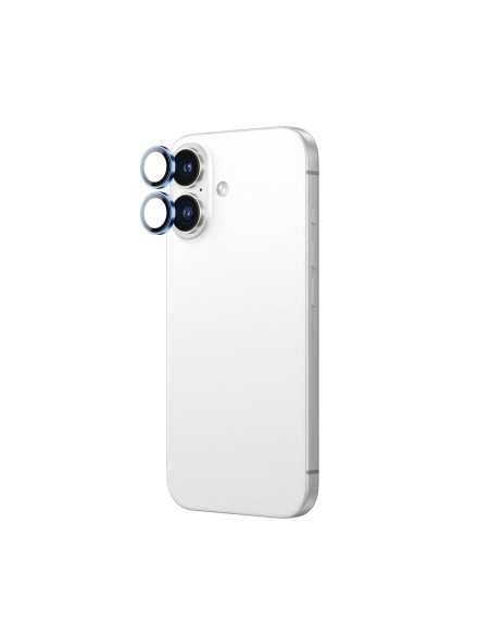 
Grūdintas stiklas su kameros objektyvo rėmeliu, skirtas „iPhone 16 / 16 Plus“ – mėlynas
