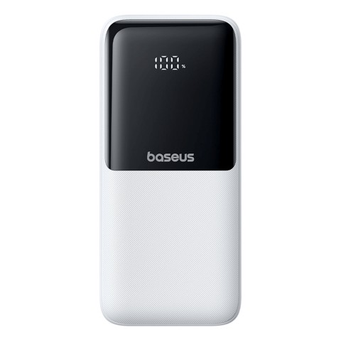 
20000mAh 22,5 W USB-A USB-C nešiojamas įkroviklis su integruotu USB-C iPhone Lightning laidu – baltas
