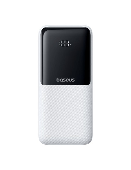 
20000mAh 22,5 W USB-A USB-C nešiojamas įkroviklis su integruotu USB-C iPhone Lightning laidu – baltas
