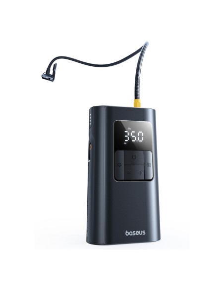 
2 viename padangų pripūtimo prietaisas su žibintuvėliu ir išorine baterija, 6000mAh, 75W, juodas
