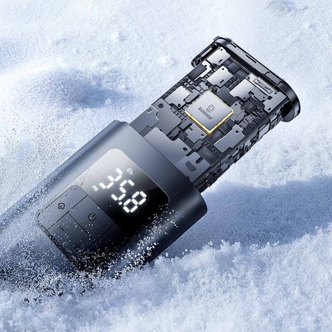 
2 viename padangų pripūtimo prietaisas su žibintuvėliu ir išorine baterija, 6000mAh, 75W, juodas
