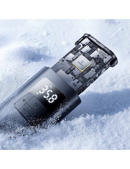 
2 viename padangų pripūtimo prietaisas su žibintuvėliu ir išorine baterija, 6000mAh, 75W, juodas
