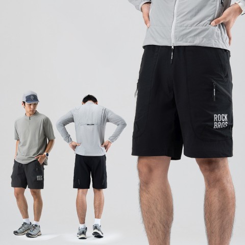 
Sportiniai šortai su diržu, XXXL dydis - juodi
