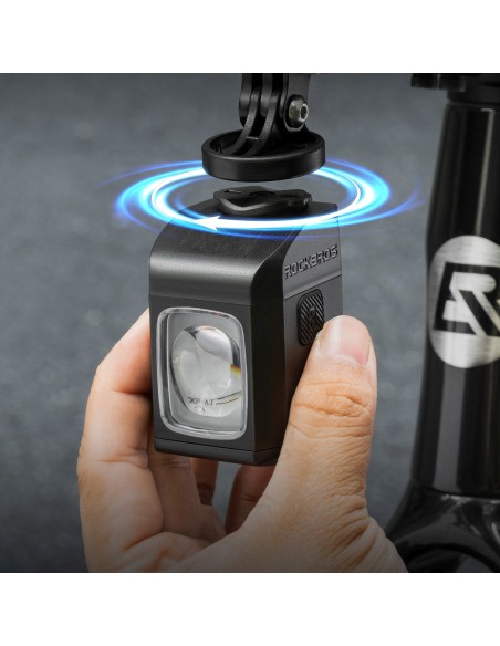 
Įkraunamas priekinis dviračio žibintas su nuotolinio valdymo pultu 10m 4000 mAh 1600lm - juodas
