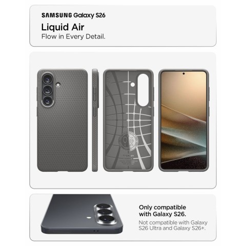 
„Samsung Galaxy S26 Liquid Air“ dėklas – pilkas
