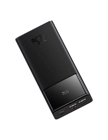 
20000mAh USB-A USB-C nešiojamas įkroviklis su ekrano laidu, 22,5 W, juodas
