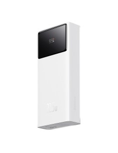 
20000mAh USB-A USB-C nešiojamas įkroviklis su ekrano laidu, 22,5 W, baltas
