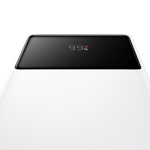 
20000mAh USB-A USB-C nešiojamas įkroviklis su ekrano laidu, 22,5 W, baltas
