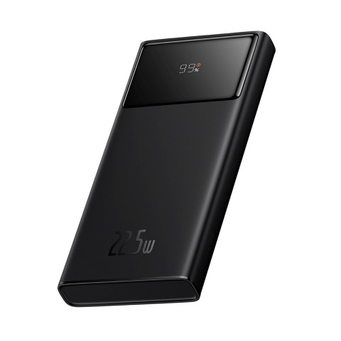 
10000mAh USB-A USB-C su ekrano laidu 22,5 W - juodas
