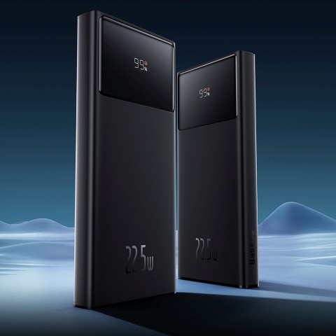 
10000mAh USB-A USB-C su ekrano laidu 22,5 W - juodas
