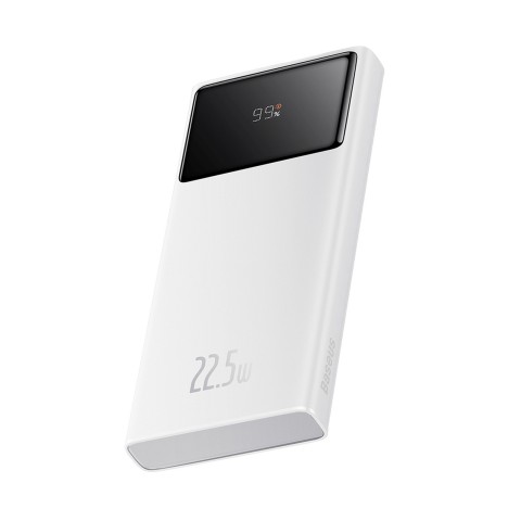 
10000mAh USB-A USB-C su ekrano laidu 22,5 W - balta
