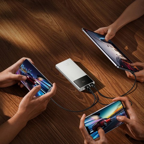 
10000mAh USB-A USB-C su ekrano laidu 22,5 W - balta
