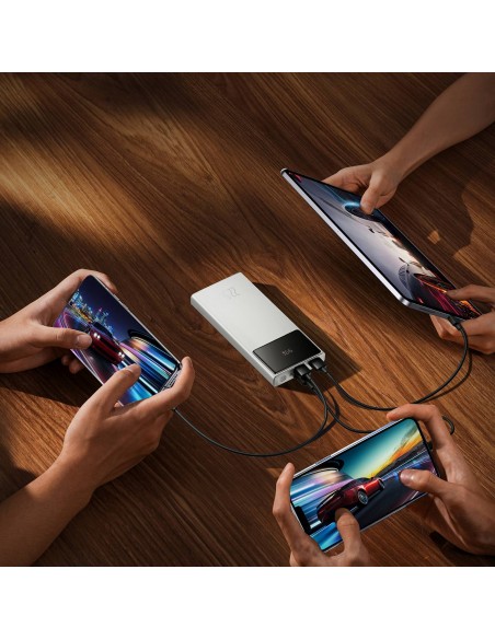 
10000mAh USB-A USB-C su ekrano laidu 22,5 W - balta
