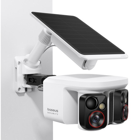 
3K IP65 saulės baterijų lauko stebėjimo kamera - balta
