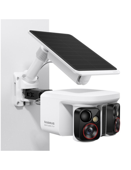 
3K IP65 saulės baterijų lauko stebėjimo kamera - balta
