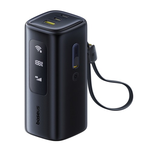 
Nešiojamoji baterija 20000mAh USB-A USB-C su Wi-Fi 67W - juoda
