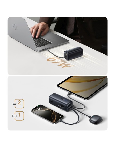 
Nešiojamoji baterija 20000mAh USB-A USB-C su Wi-Fi 67W - juoda

