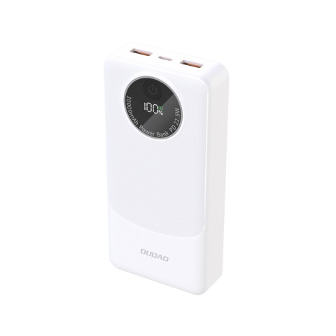 
Nešiojamoji baterija K12Pro 20000mAh USB-A USB-C PD 22.5W - balta
