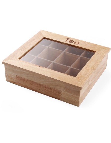Medinės arbatos dėžutės vitrinos 30x28cm - Hendi 456514