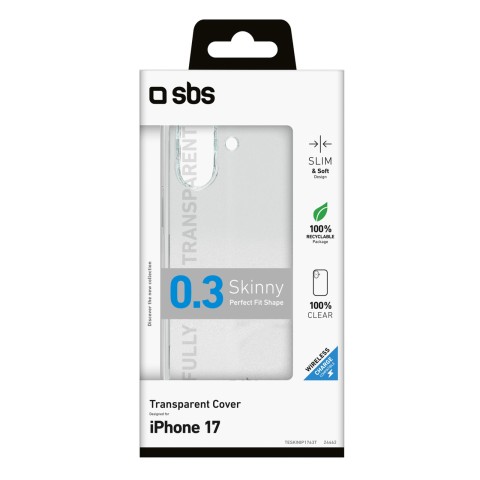 
„iPhone 17“ plonas dėklas – permatomas
