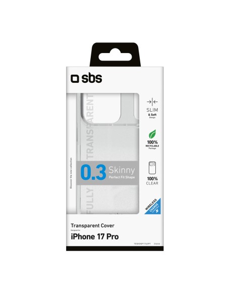 
„iPhone 17 Pro“ plonas dėklas – permatomas

