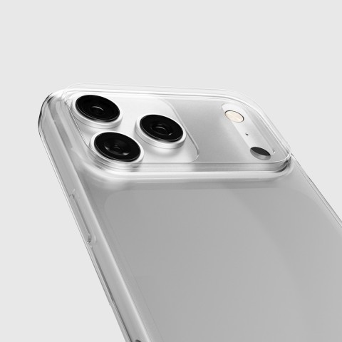 
„iPhone 17 Pro“ plonas dėklas – permatomas

