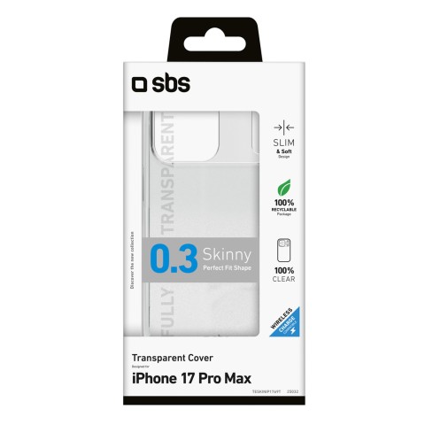 
„iPhone 17 Pro Max“ plonas dėklas – permatomas

