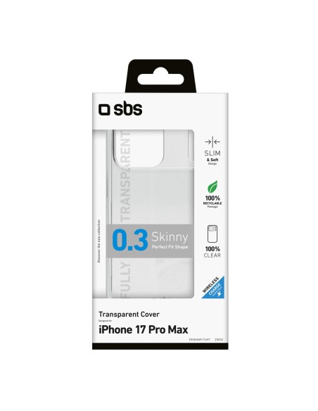 
„iPhone 17 Pro Max“ plonas dėklas – permatomas
