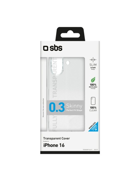 
„iPhone 16“ plonas dėklas – permatomas
