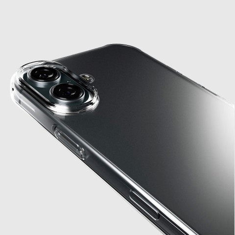 
„iPhone 16“ plonas dėklas – permatomas

