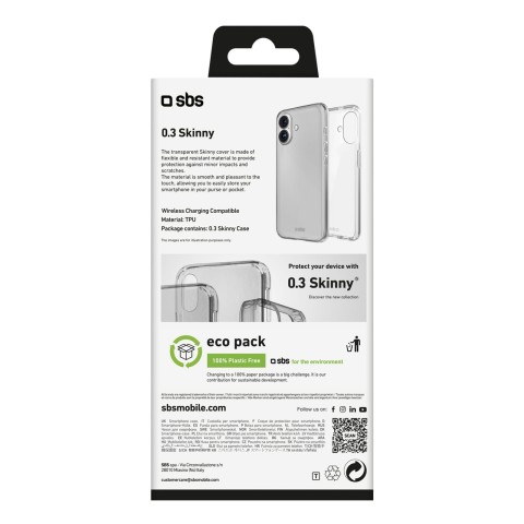 
„iPhone 16 Plus“ plonas dėklas – permatomas
