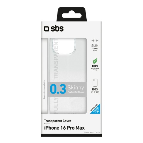 
„iPhone 16 Pro Max“ plonas dėklas – permatomas
